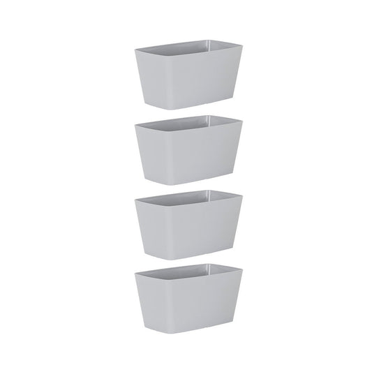 Studio Pack of 4 30cm Cool Grey Rectangular Planter