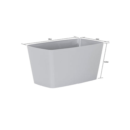 Studio Pack of 4 30cm Cool Grey Rectangular Planter