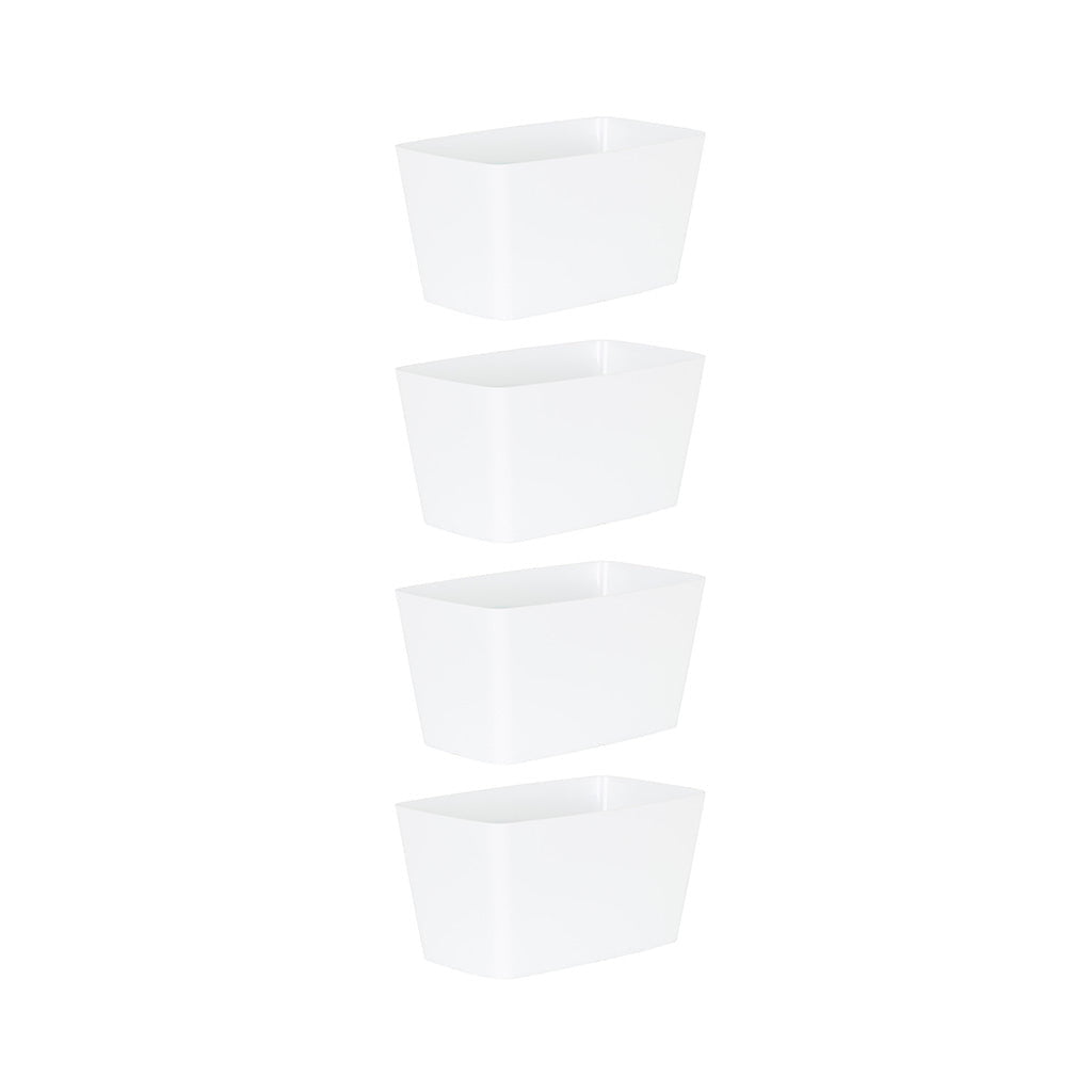 Studio Pack of 4 30cm Ice White Rectangular Trough Cover