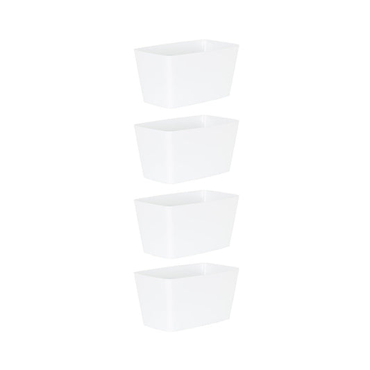 Studio Pack of 4 30cm Ice White Rectangular Trough Cover