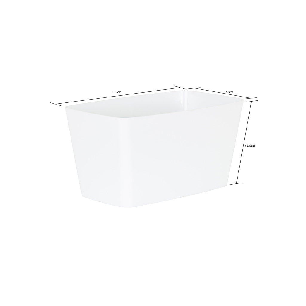Studio Pack of 4 30cm Ice White Rectangular Trough Cover