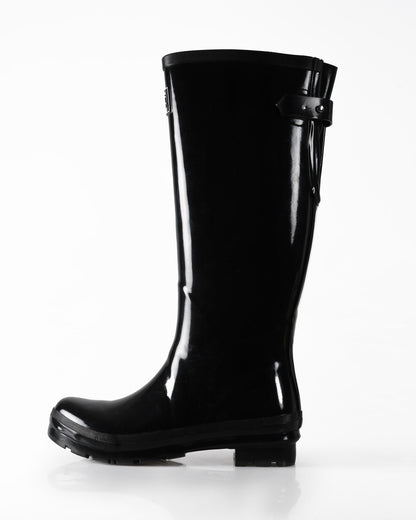 Joules Women's Gloss Black Field Wellington Boots