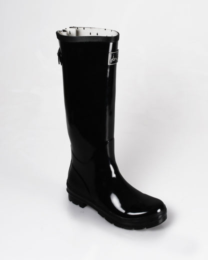 Joules Women's Gloss Black Field Wellington Boots