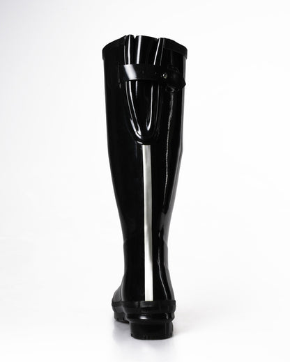 Joules Women's Gloss Black Field Wellington Boots