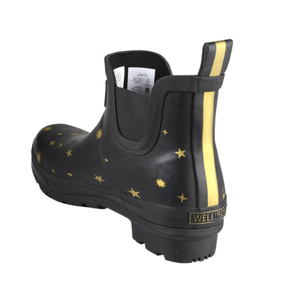 Joules Women's Short Black Star Wellies