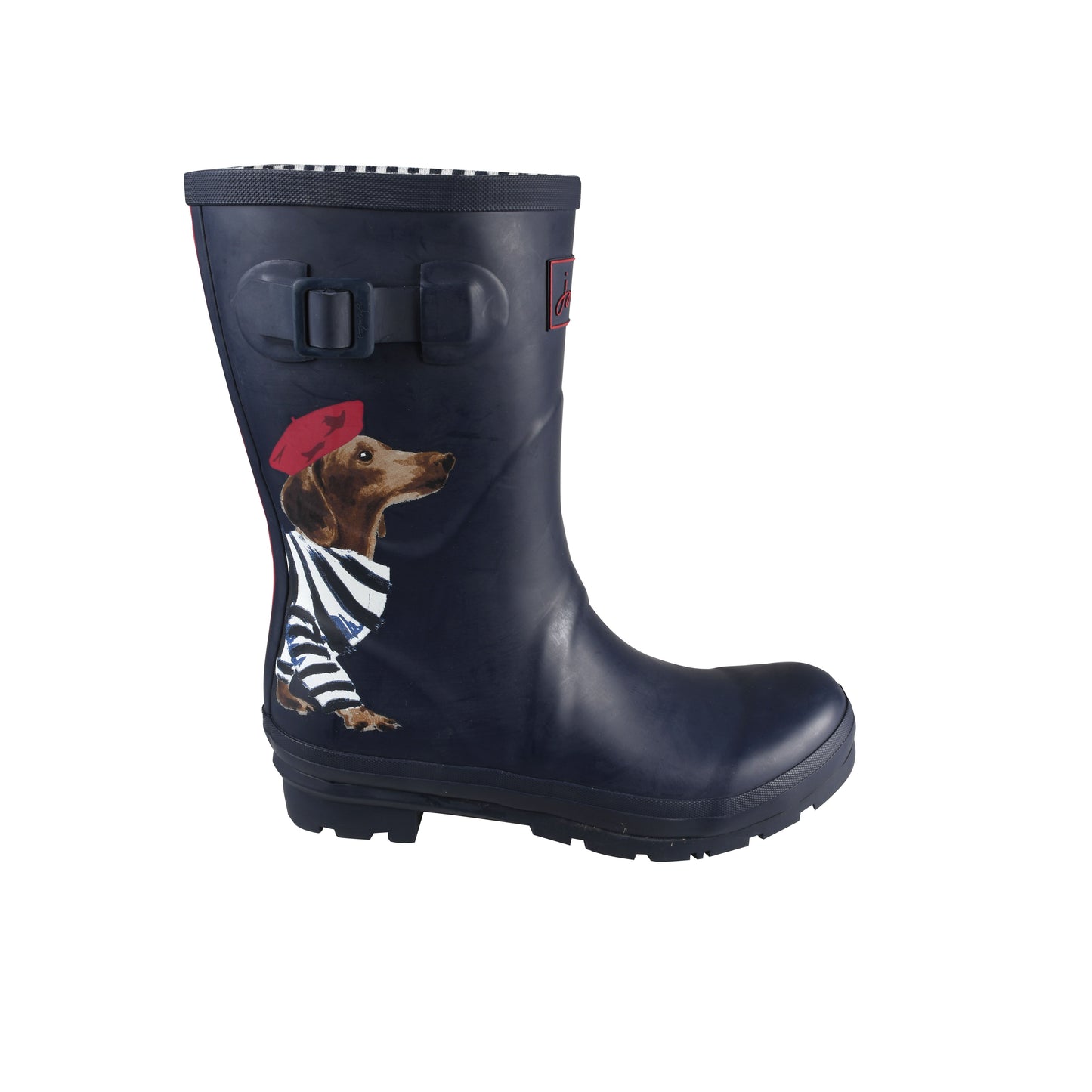 Joules Women's Mid Dog Black Wellies