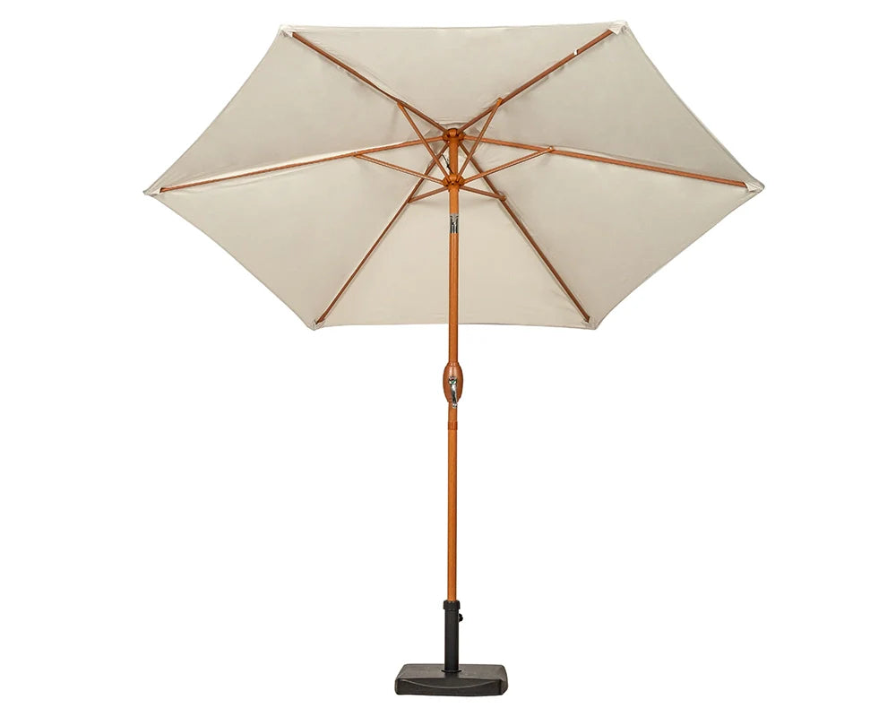 Royalcraft Woodlook 2.5m Ivory Crank and Tilt Parasol