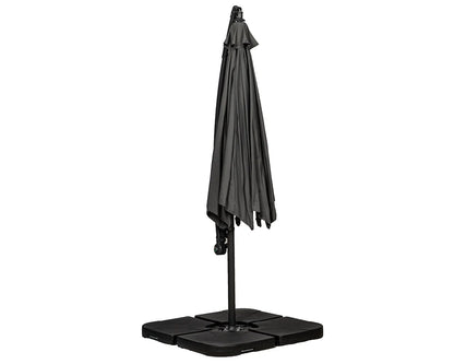 Royalcraft Grey 3m Standard Cantilever Powder Coated Parasol with Cross Stand