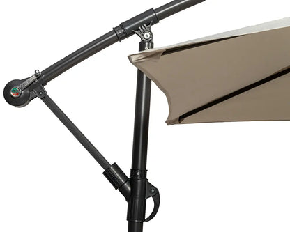 Royalcraft Ivory 3m Cantilever Powder Coated Parasol with Cross Stand