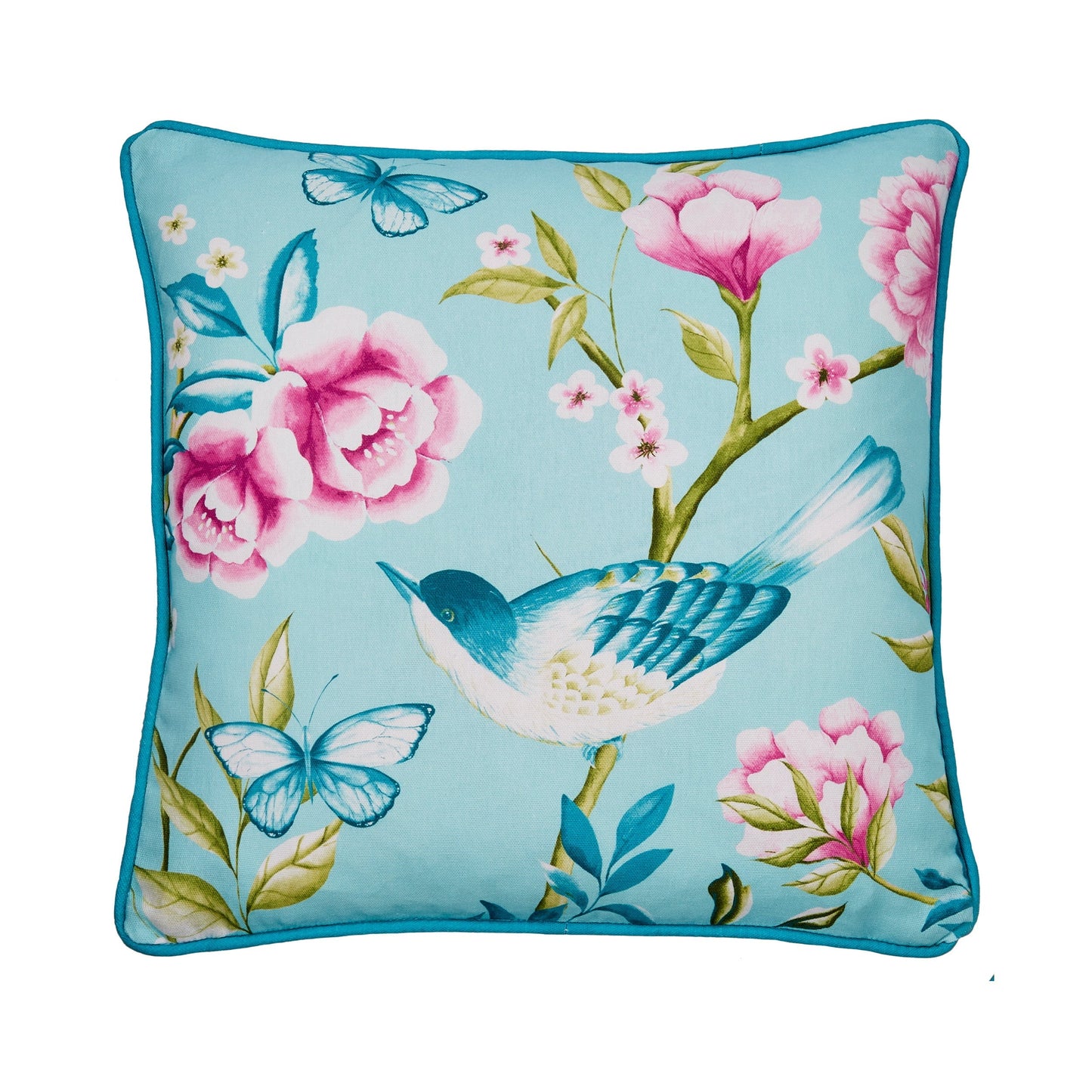 Dreams & Drapes Design Amelle Blue Outdoor Filled Cushion