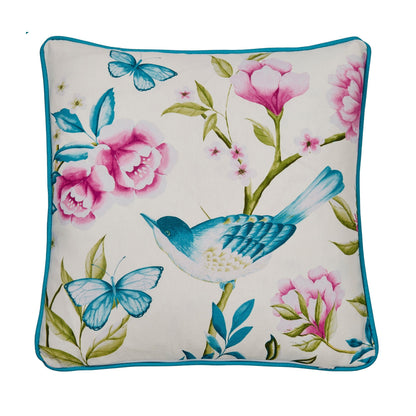 Dreams & Drapes Design Amelle Blue Outdoor Filled Cushion