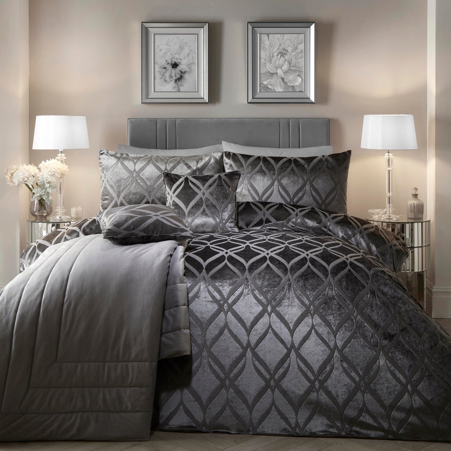 Soiree Belfort Slate Duvet Cover Set