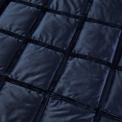 Soiree Brighton Navy Square Duvet Cover Set