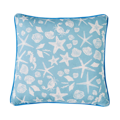 Fusion Sea Foam Crab Outdoor Filled Cushion