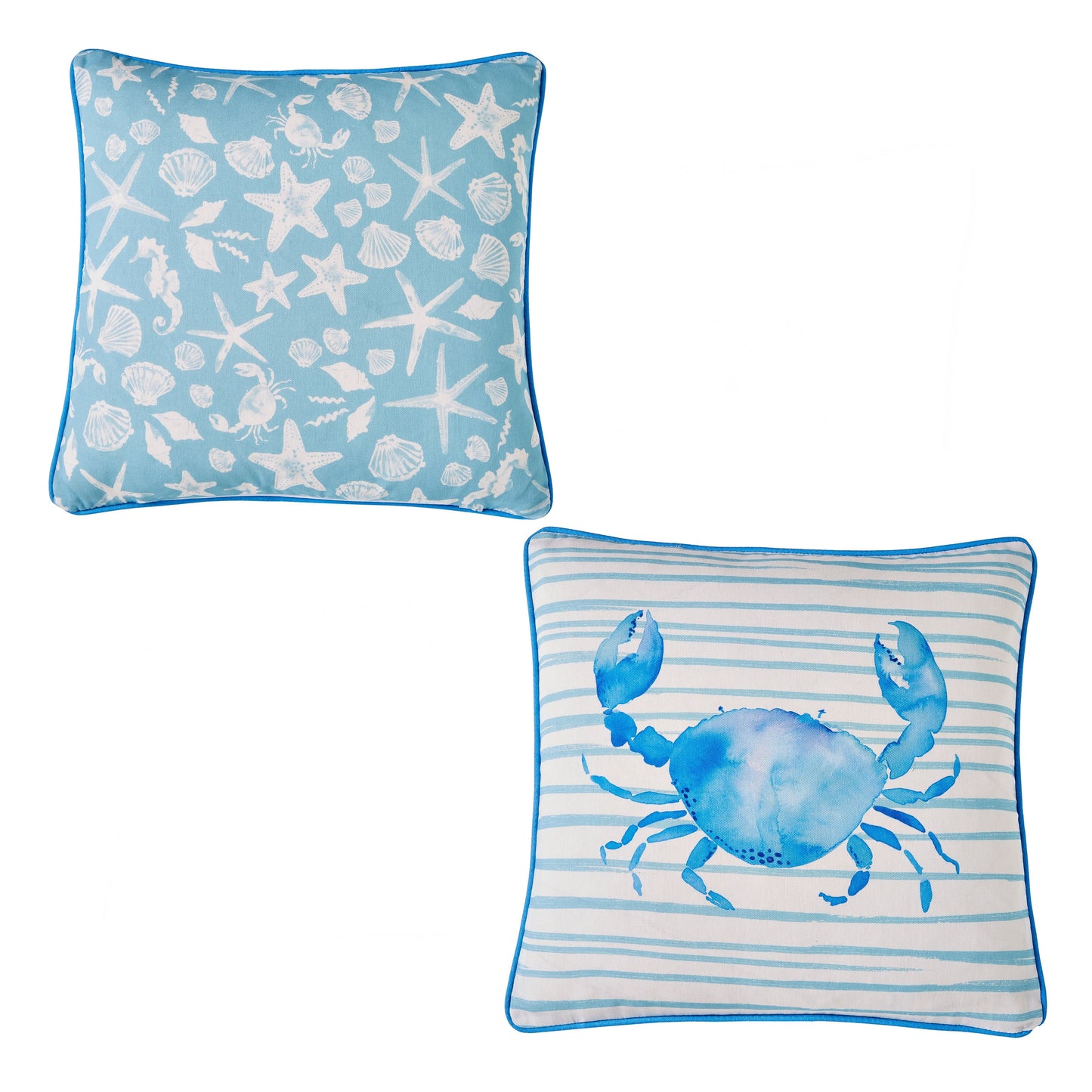 Fusion Sea Foam Crab Outdoor Filled Cushion