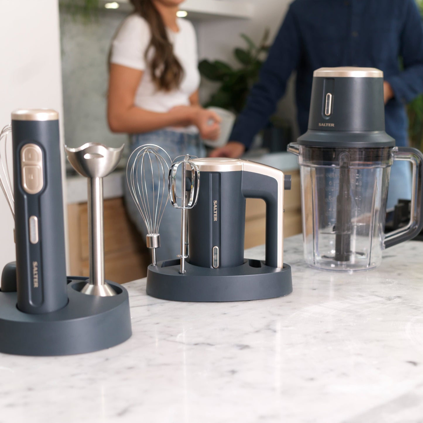 Salter Grey and Gold 2-in-1 Cordless Blender