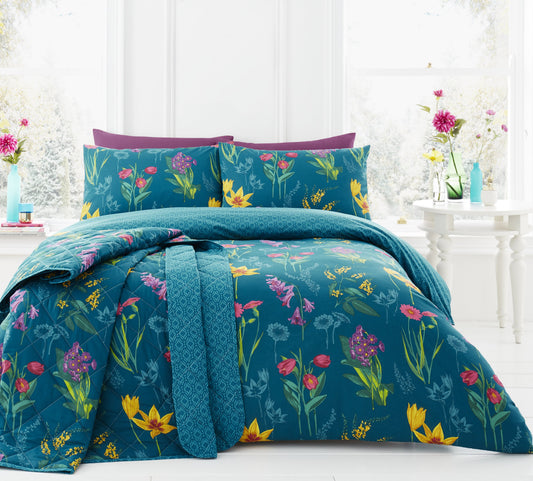 Dreams & Drapes Teal Ingrid Duvet Cover Set