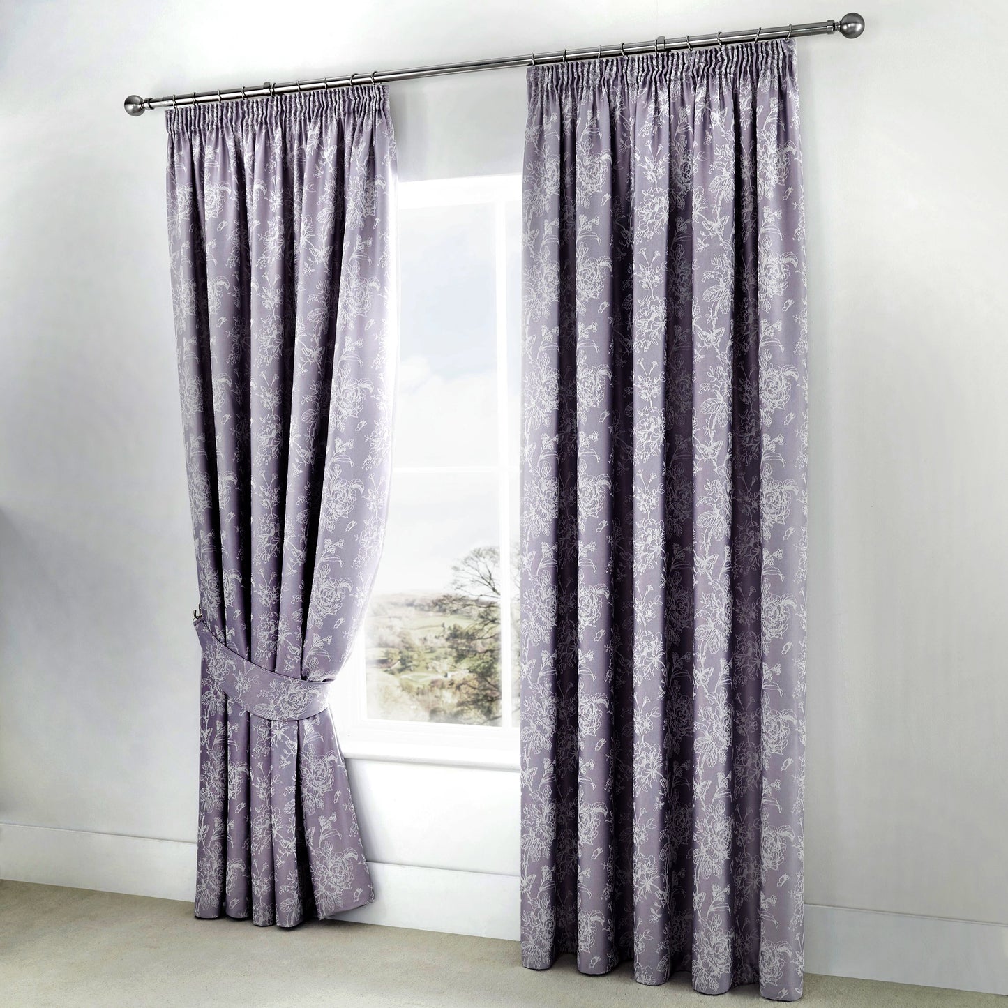 Dreams & Drapes Woven Lavender Jasmine Curtains