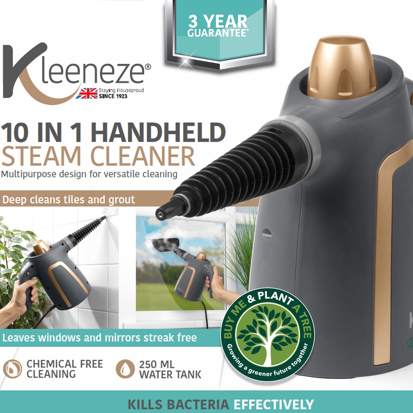 Kleeneze 10-in-1 Handheld Steam Cleaner