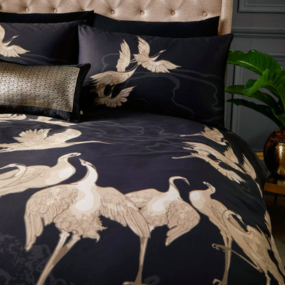 Laurence Llewelyn-Bowen Black and Gold Kireina Duvet Cover Set