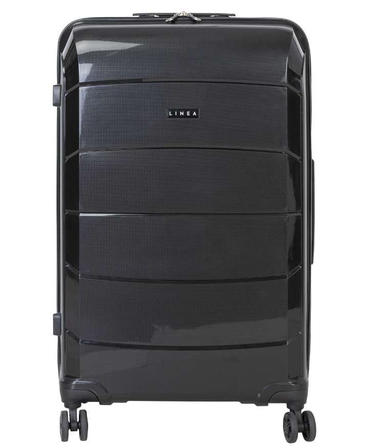 Linea Turin Luggage Black Cabin Case