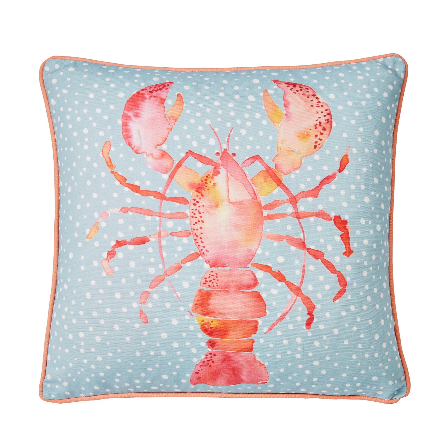 Fusion Lobster Orange Outdoor Filled Cushion