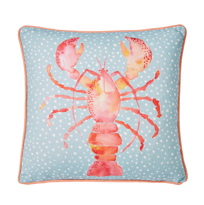 Fusion Lobster Orange Outdoor Filled Cushion