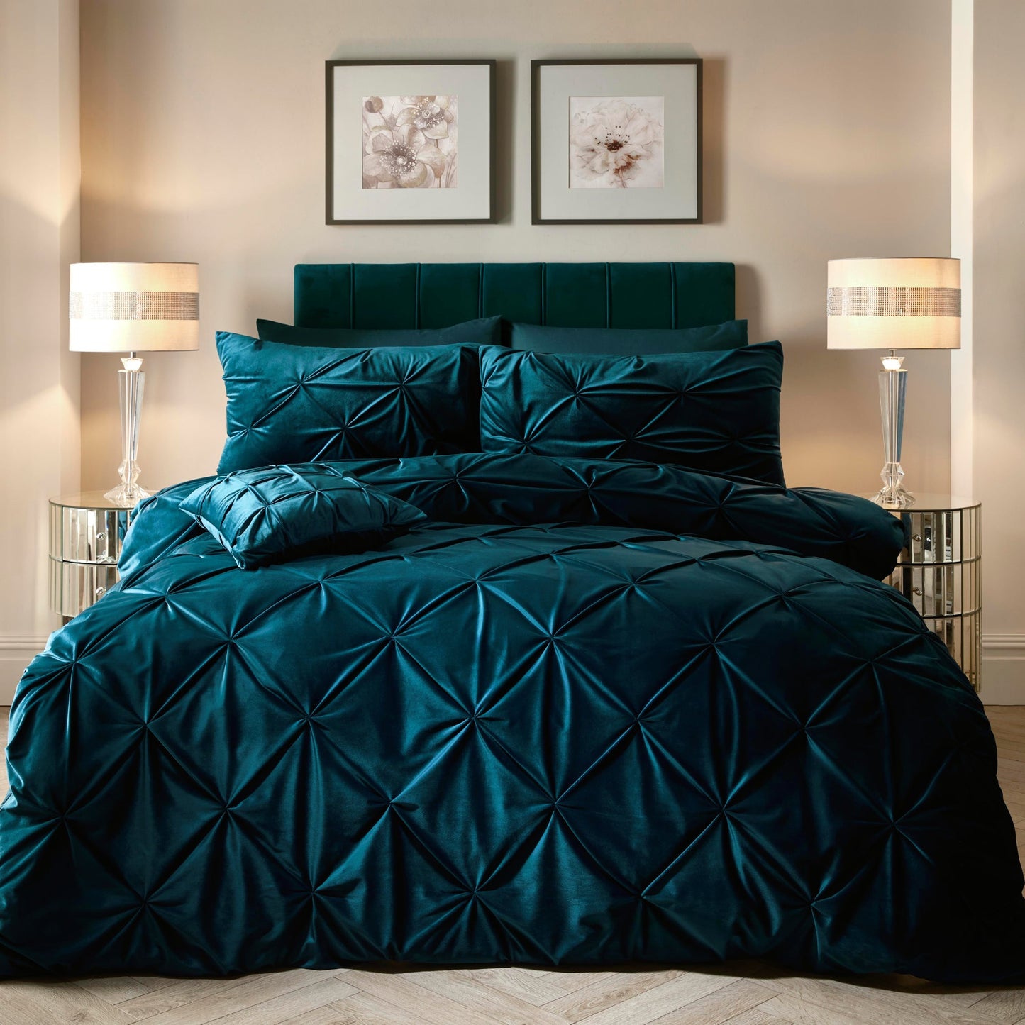 Soiree Mira Teal Duvet Cover Set