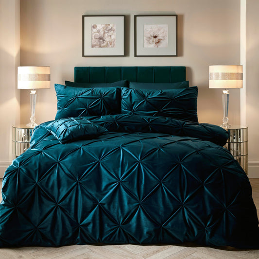 Soiree Mira Teal Duvet Cover Set