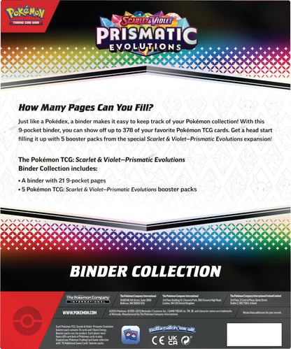 Pokémon Prismatic Evolution Binder Collection