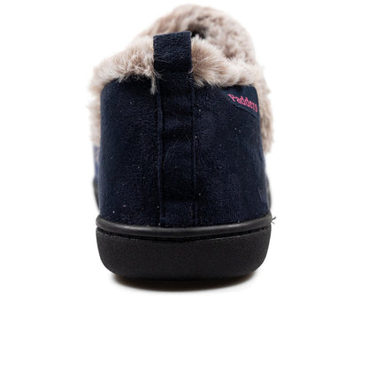 Padders Women's Navy Spot Slippers
