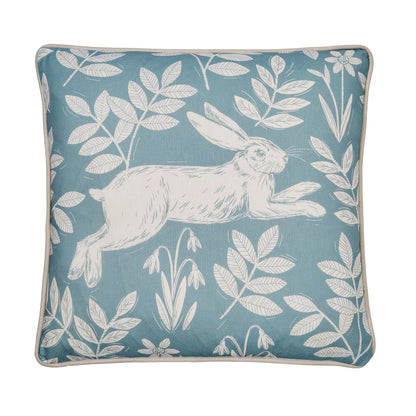 Dreams & Drapes Design Spring Rabbit Duck Egg Outdoor Filled Cushion
