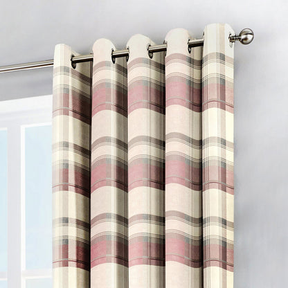 Fusion Balmoral Blush Check Curtains