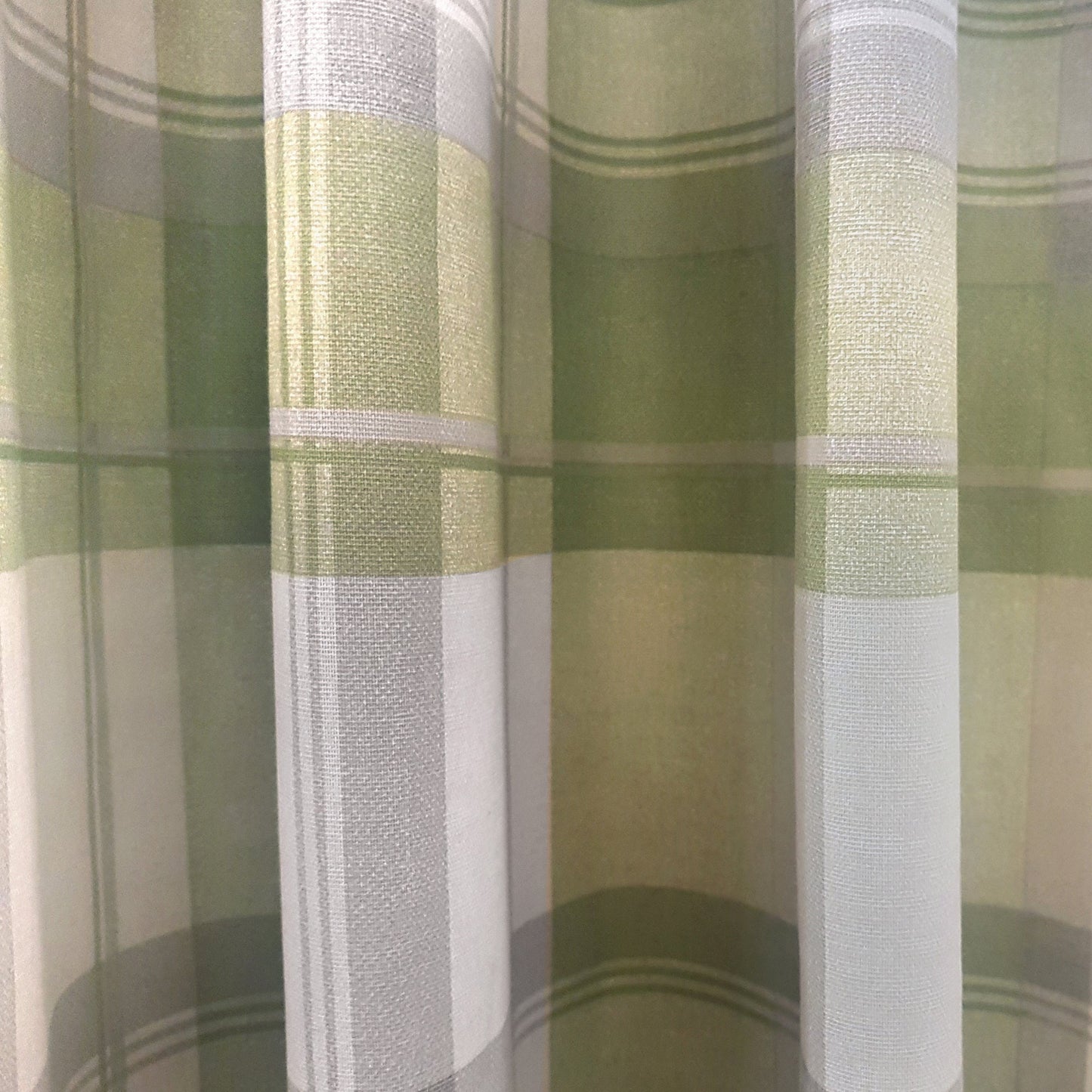 Fusion Balmoral Green Check Curtains