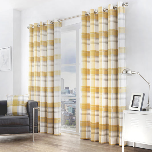 Fusion Balmoral Oche Check Curtains