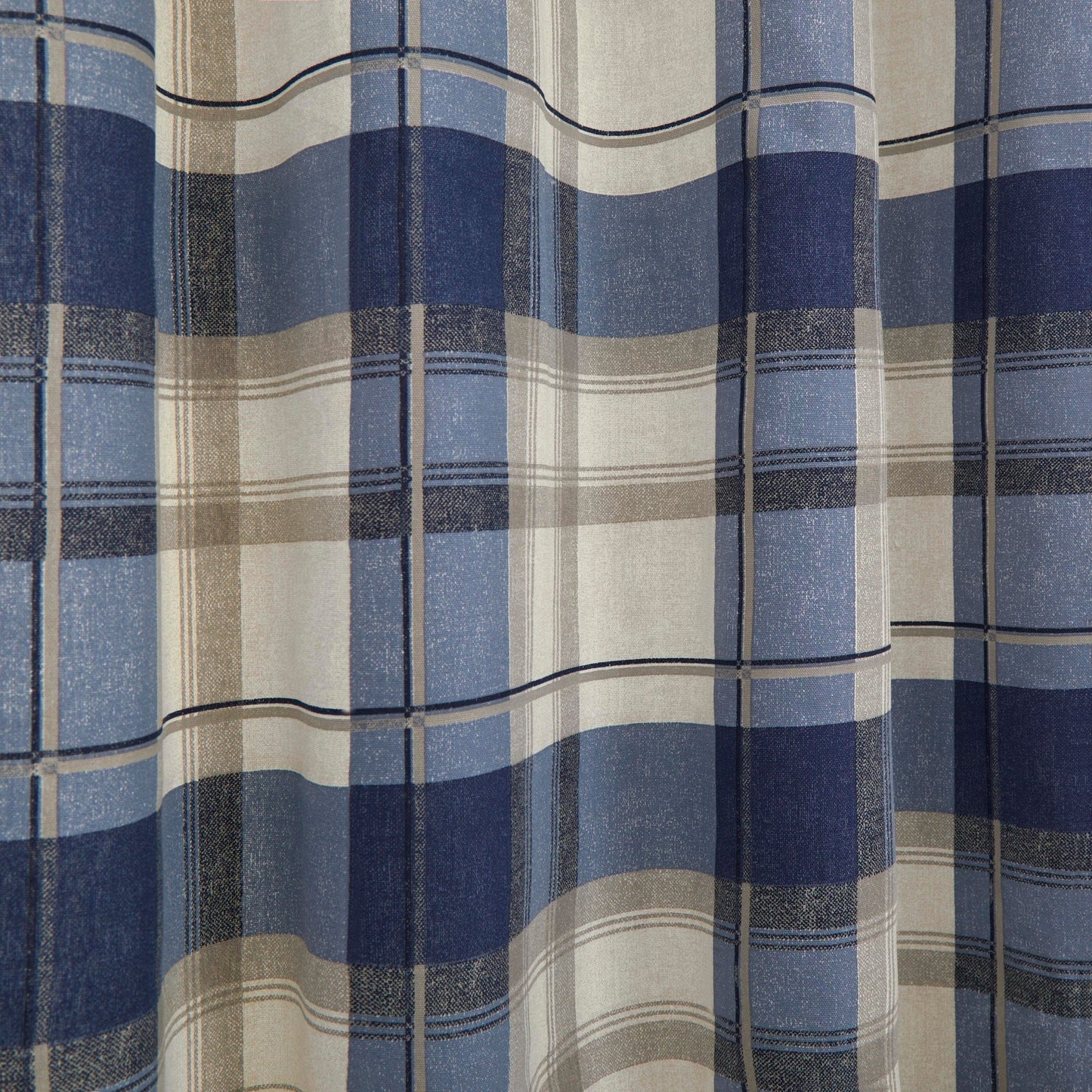 Fusion Balmoral Navy Check Curtains