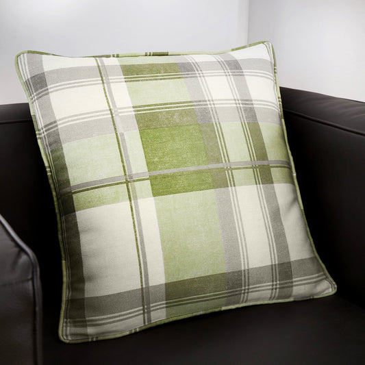 Fusion Balmoral Green Check Cushion Cover