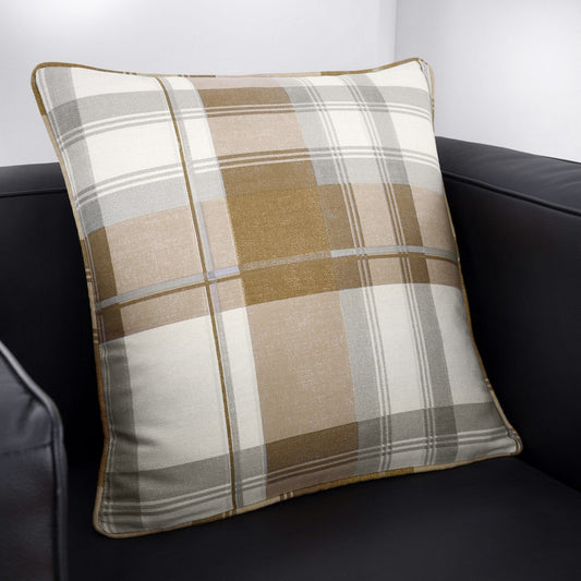 Fusion Balmoral Natural Check Cushion Cover