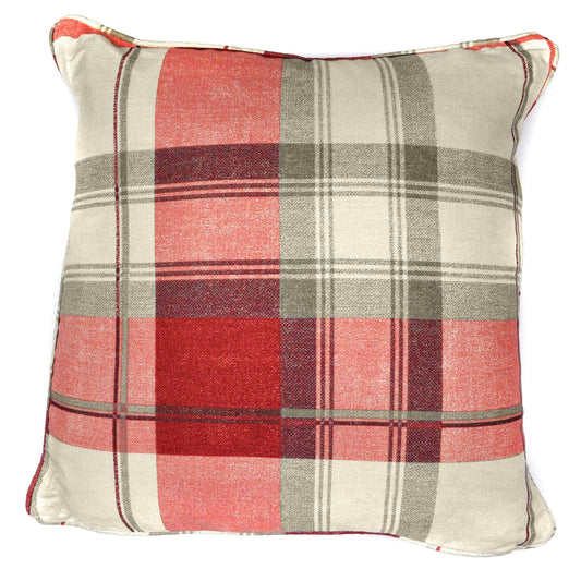 Fusion Balmoral Ruby Check Cushion Cover