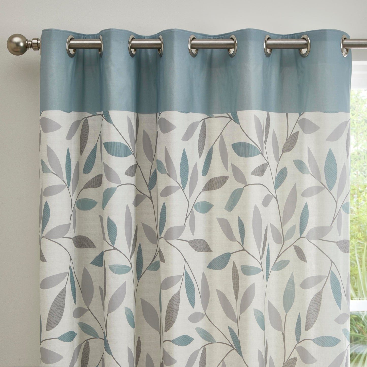 Fusion Beechwood Duck Egg Eyelet Curtains