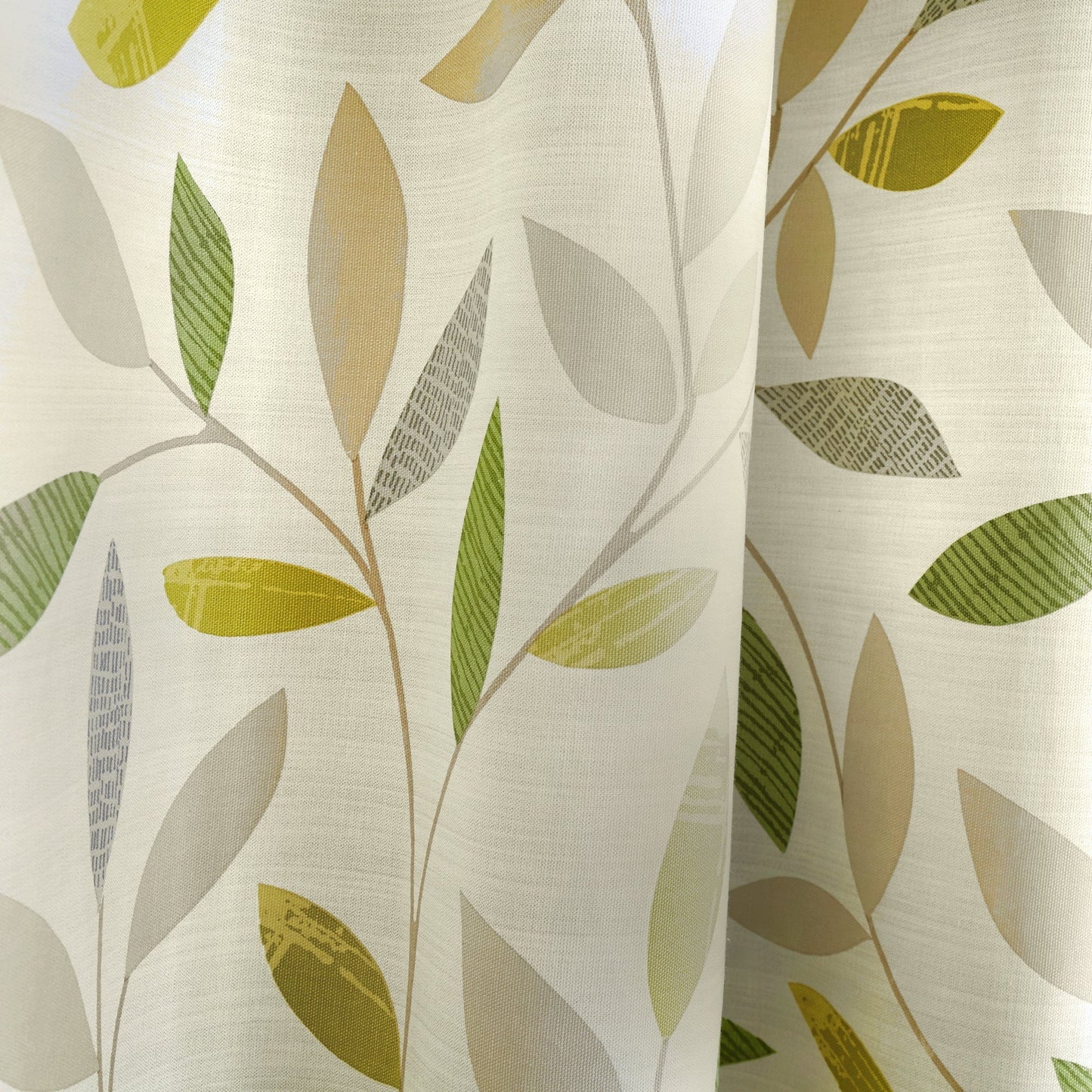 Fusion Beechwood Green Eyelet Curtains