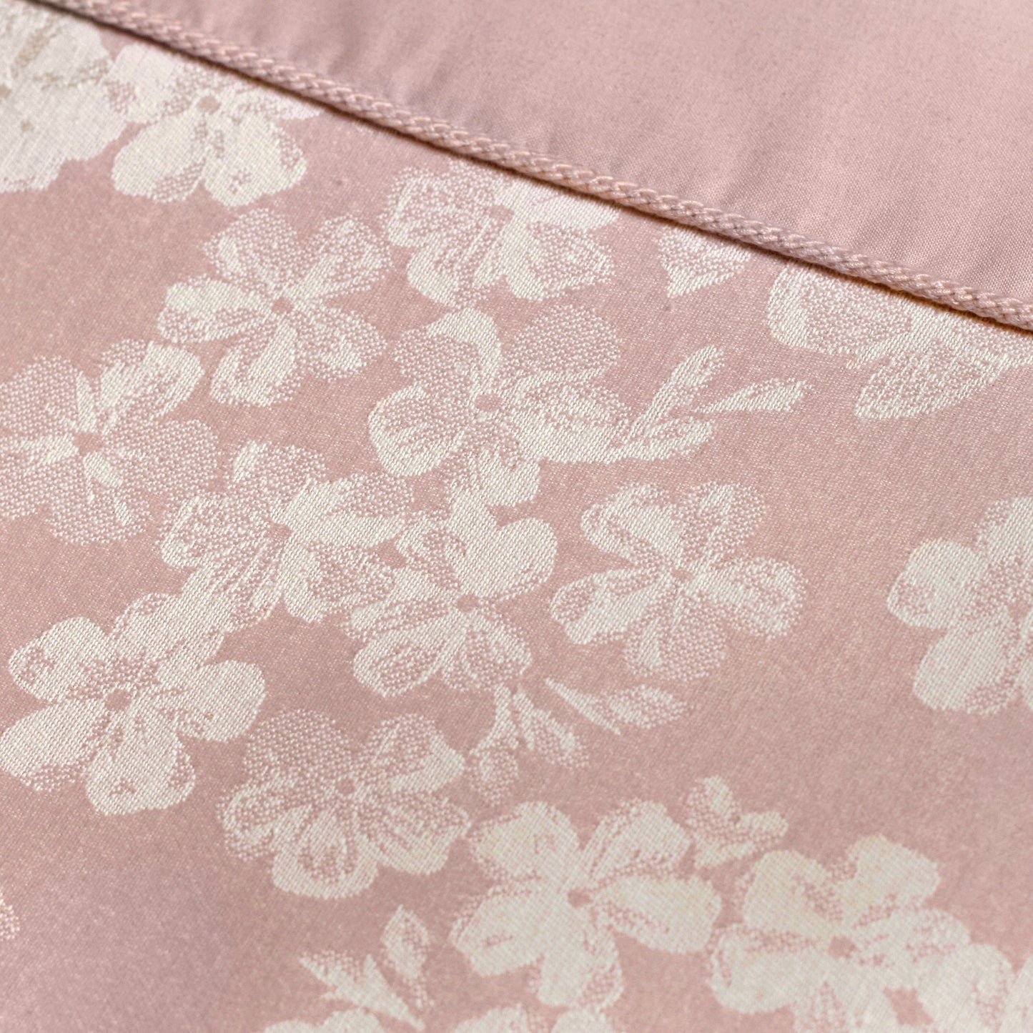 Dreams & Drapes Blush Woven Blossom Duvet Cover Set