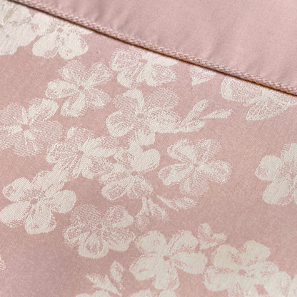 Dreams & Drapes Blush Woven Blossom Duvet Cover Set