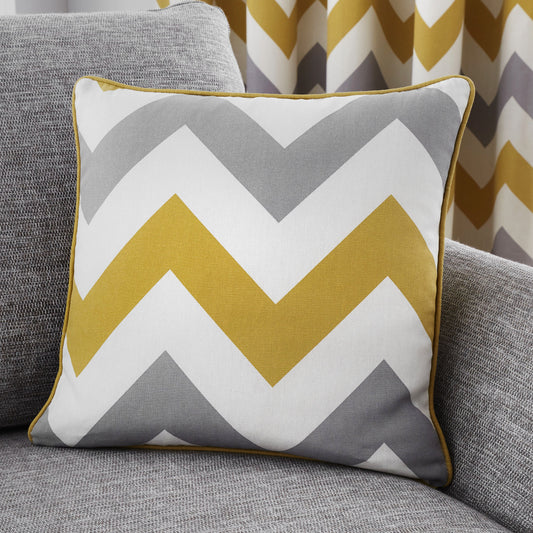 Fusion Chevron Ochre Cushion Cover