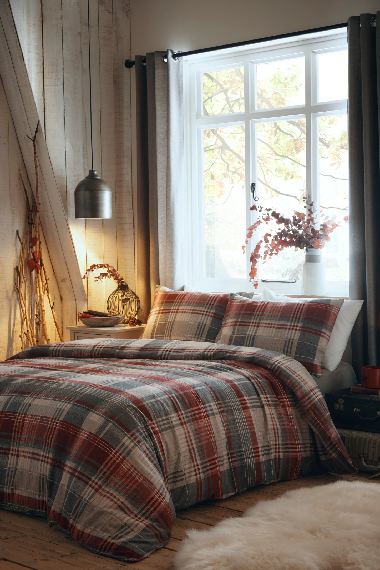 Appletree Hygge Connolly Red Duvet Cover Set