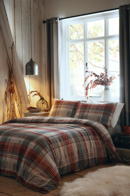 Appletree Hygge Connolly Red Duvet Cover Set