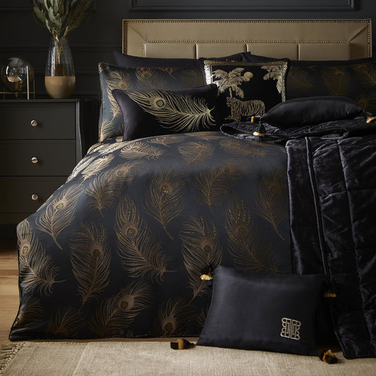 Laurence Llewelyn-Bowen Black/Gold Dandy Duvet Cover Set