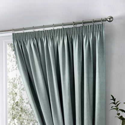 Fusion Dijon Duck Egg Lined Curtains