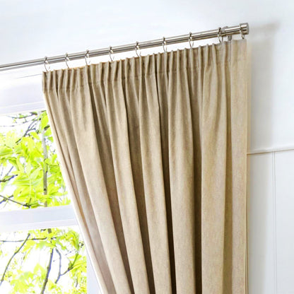Fusion Dijon Natural Lined Curtains