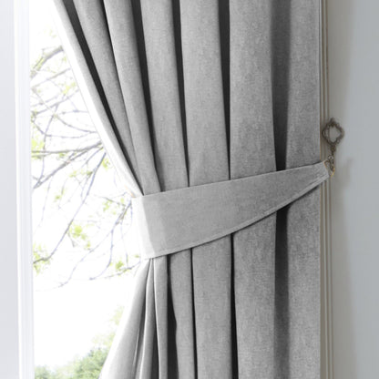 Fusion Dijon Silver Lined Curtains
